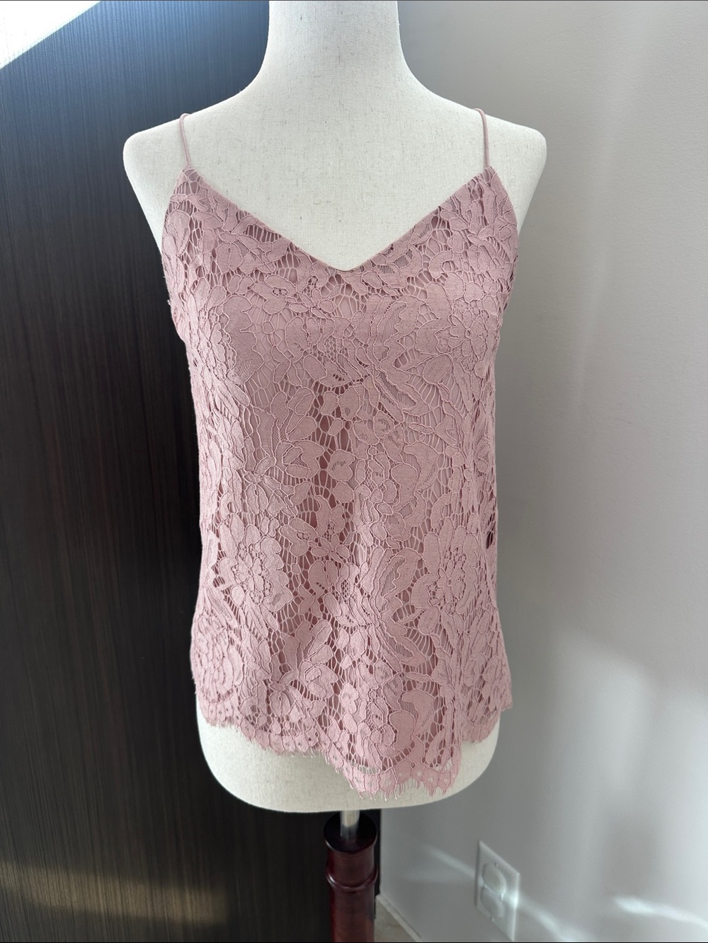 J Crew Lace Cami Top - Dusty Rose 00P